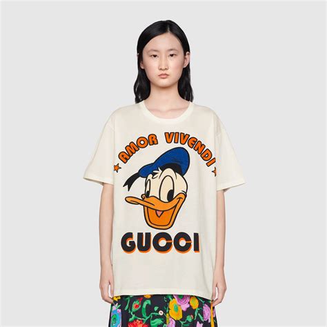 gucci donald duck t shirt replica|how did donald duck die.